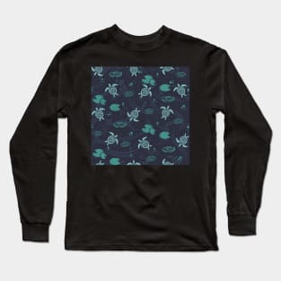 Japanese turtle pattern Long Sleeve T-Shirt